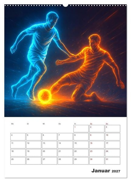Produktbild: Vision Fu&szlig;ball Licht - Kraft - Spiel (hochwertiger Premium Wandkalender 2027 DIN A2 hoch), Kunstdruck in Hochglanz