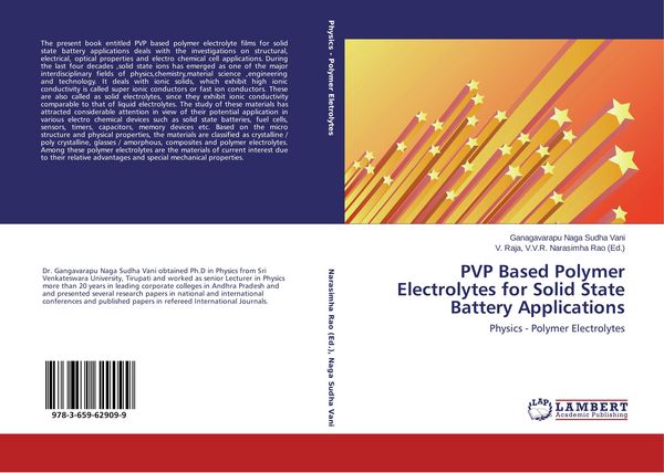 Produktbild: PVP Based Polymer Electrolytes for Solid State Battery Applications