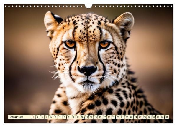 Produktbild: Geparden - die schnellsten J&auml;ger der Welt (Wandkalender 2026 DIN A3 quer), CALVENDO Monatskalender