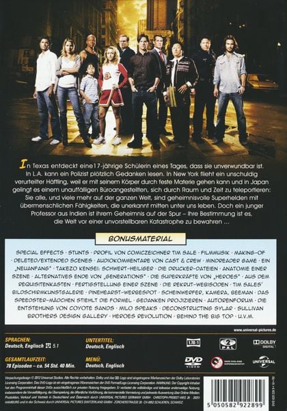 Produktbild: Heroes - Gesamtbox/Season 1-4 [23 DVDs]