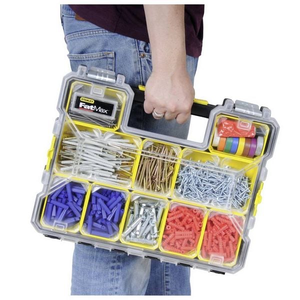 Produktbild: STANLEY 1-97-517 Universal Sortimentskoffer (L x B x H) 44.6 x 7.5 x 35.7 cm Anzahl F&auml;cher: 10 Inhalt 1 St.