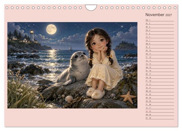 Produktbild: Mila und die Nacht der Fabelwesen (Wandkalender 2027 DIN A4 quer), CALVENDO Monatskalender