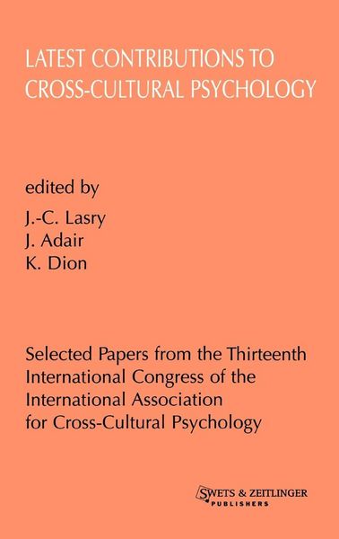 Produktbild: Latest Contributions to Cross-cultural Psychology