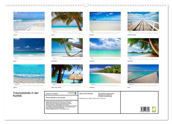 Produktbild: Traumstr&auml;nde in der Karibik (Wandkalender 2026 DIN A2 quer), CALVENDO Monatskalender