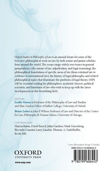 Produktbild: Oxford Studies in Philosophy of Law