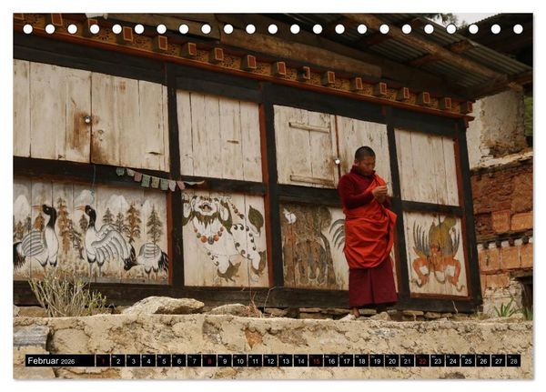 Produktbild: Druk Yul - Szenen aus Bhutan (Tischkalender 2026 DIN A5 quer), CALVENDO Monatskalender