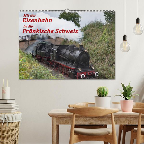 Produktbild: Mit der Eisenbahn in die Fr&auml;nkische Schweiz (Wandkalender 2026 DIN A2 quer), CALVENDO Monatskalender