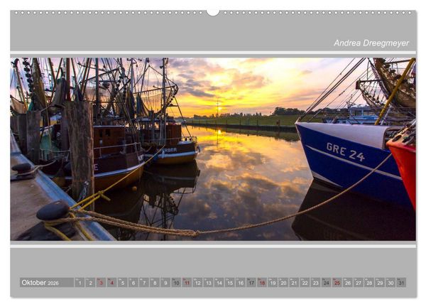 Produktbild: Greetsiel-Panorama (hochwertiger Premium Wandkalender 2026 DIN A2 quer), Kunstdruck in Hochglanz