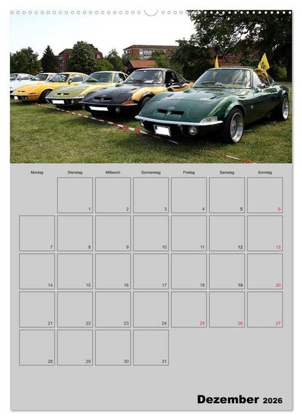 Produktbild: Opel GT Terminplaner (hochwertiger Premium Wandkalender 2026 DIN A2 hoch), Kunstdruck in Hochglanz