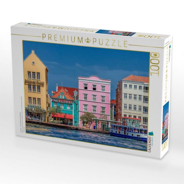 Produktbild: CALVENDO Puzzle Cura&ccedil;ao - bunte Insel in der Karibik | 1000 Teile Lege-Gr&ouml;&szlig;e 64x48cm Foto-Puzzle f&uuml;r gl&uuml;ckliche Stunden