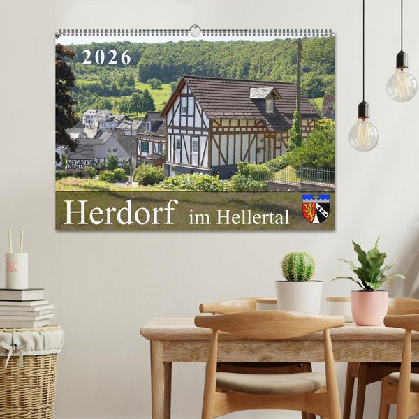 Produktbild: Herdorf im Hellertal (Wandkalender 2026 DIN A2 quer), CALVENDO Monatskalender