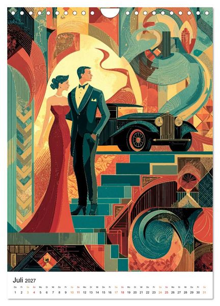 Produktbild: Art Deco - Glamour, Geometrie und Goldstaub (Wandkalender 2027 DIN A4 hoch), CALVENDO Monatskalender