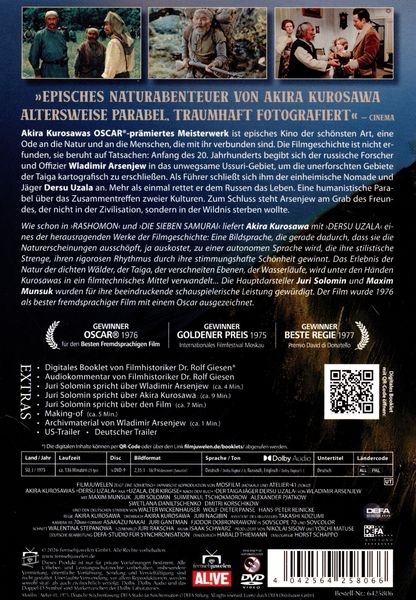 Produktbild: Uzala, der Kirgise - Das Oscar-pr&auml;mierte Meisterwerk von Akira Kurosawa (Dersu Uzala) (DEFA Filmjuwelen)