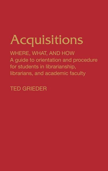 Produktbild: Acquisitions--Where, What, and How