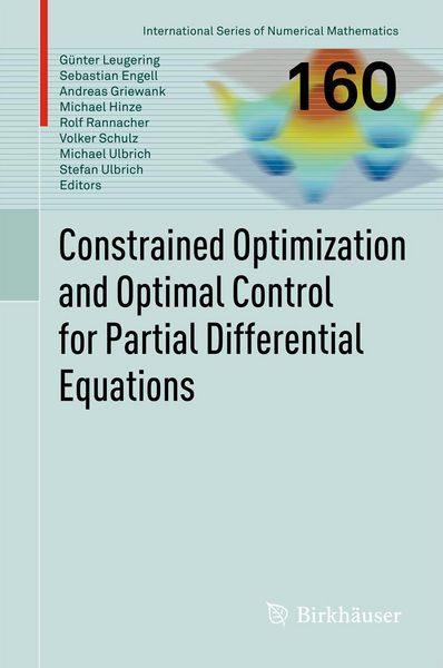 Produktbild: Constrained Optimization and Optimal Control for Partial Differential Equations
