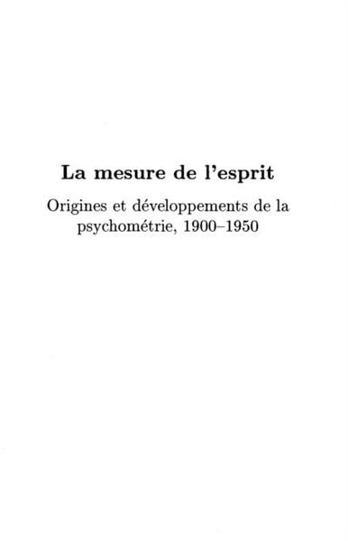 Produktbild: La Mesure De L'esprit