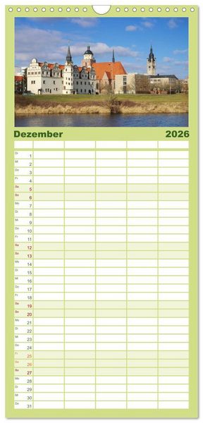 Produktbild: Familienplaner 2026 - Dessau mit 5 Spalten (Wandkalender, 21 x 45 cm) CALVENDO