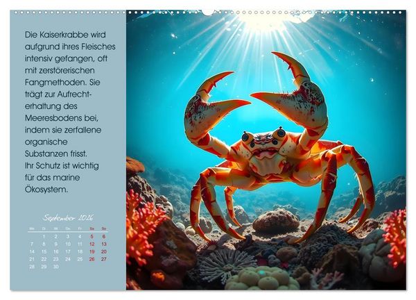 Produktbild: Meerestiere in Gefahr - Unsere Ozeane, unsere Verantwortung (hochwertiger Premium Wandkalender 2026 DIN A2 quer), Kunstdruck in Hochglanz
