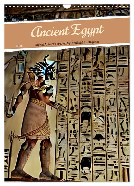 Produktbild: Ancient Egypt - Digital Artwork created by Artificial Intelligence (Wall Calendar 2026 DIN A3 portrait), CALVENDO 12 Month Wall Calendar