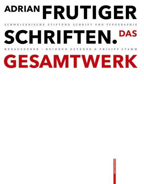 Produktbild: Adrian Frutiger - Schriften