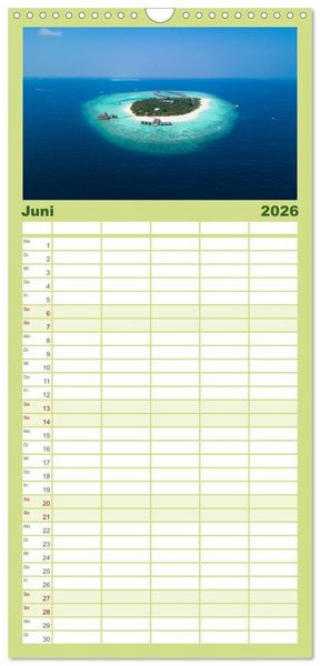 Produktbild: Familienplaner 2026 - Fidschi - Der faszinierende Inselstaat im S&uuml;dpazifik. mit 5 Spalten (Wandkalender, 21 x 45 cm) CALVENDO
