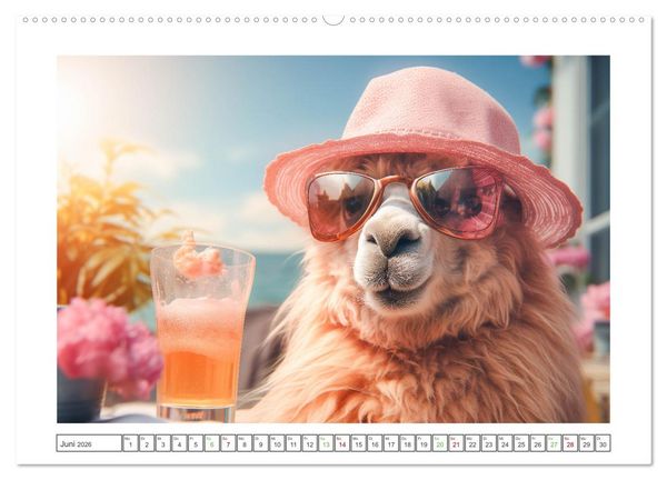 Produktbild: Die Welt der Alpakas (Wandkalender 2026 DIN A2 quer), CALVENDO Monatskalender