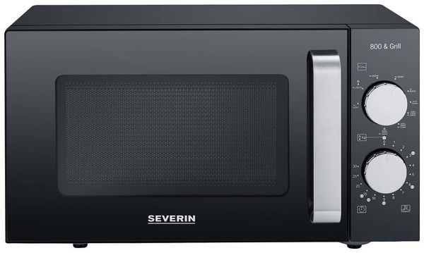 Produktbild: Severin MW 7762 Mikrowelle Schwarz, Edelstahl 800W Grillfunktion
