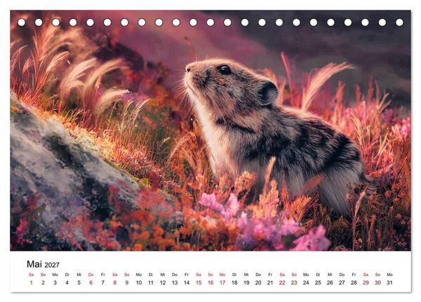 Produktbild: Lemminge - Kleine Helden der Tundra (Tischkalender 2027 DIN A5 quer), CALVENDO Monatskalender