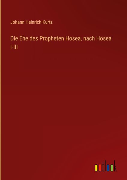 Produktbild: Die Ehe des Propheten Hosea, nach Hosea I-III