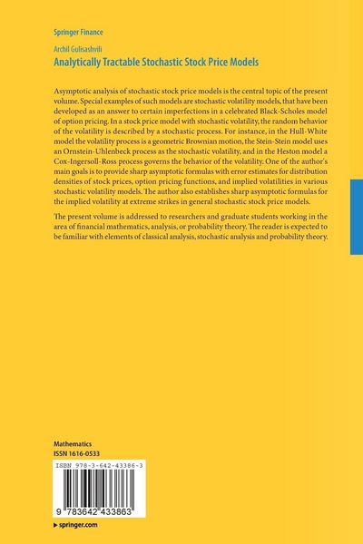 Produktbild: Analytically Tractable Stochastic Stock Price Models