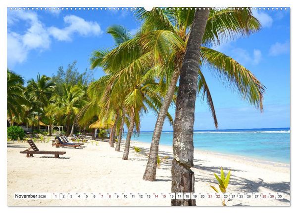 Produktbild: Rarotonga - Trauminsel im S&uuml;dpazifik. (hochwertiger Premium Wandkalender 2026 DIN A2 quer), Kunstdruck in Hochglanz