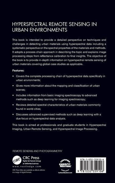 Produktbild: Hyperspectral Remote Sensing in Urban Environments