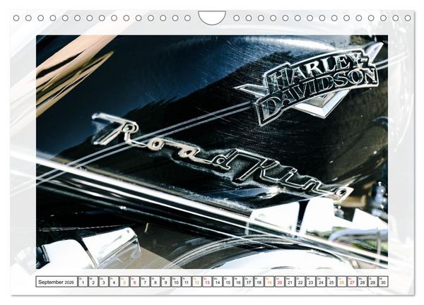 Produktbild: Legend&auml;re Linien &ndash; Harley Road King im Detail (Wandkalender 2026 DIN A4 quer), CALVENDO Monatskalender