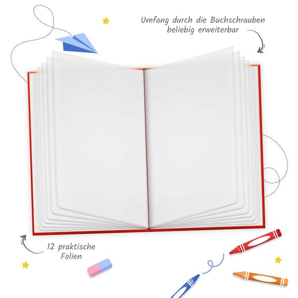 Produktbild: Tr&ouml;tsch Zeugnismappe A4 mit Buchschrauben rot