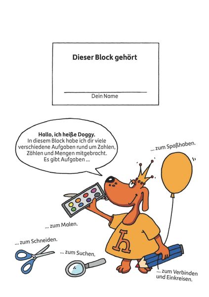 Vorschule Übungsheft ab 5 Jahre für Junge und Mädchen. Vorschulblock - Zahlen und Mengen