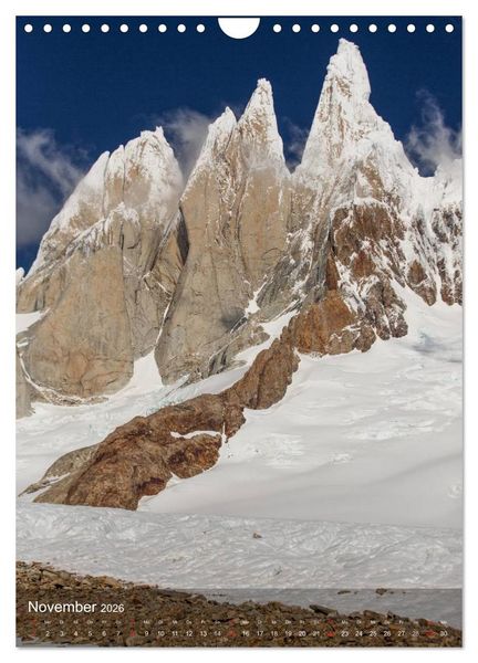 Produktbild: Magische Berge Patagoniens: Cerro Torre (Wandkalender 2026 DIN A4 hoch), CALVENDO Monatskalender