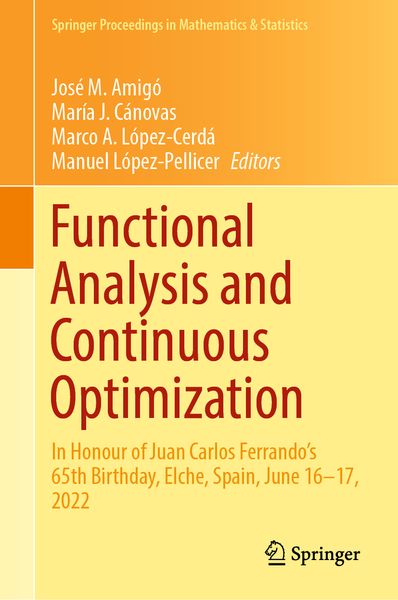 Produktbild: Functional Analysis and Continuous Optimization