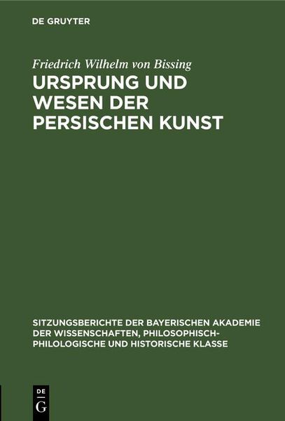 Produktbild: Ursprung und Wesen der persischen Kunst