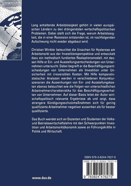 Produktbild: Realoptionsansatz und Besch&auml;ftigungsentscheidungen von Unternehmen