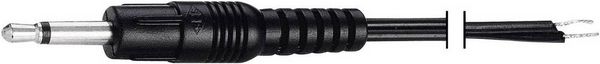Produktbild: VOLTCRAFT XL-AC35D Klinken-Anschlusskabel Klinkenstecker 3.5 mm - offene Kabelenden Mono Polzahl:2 1 St.