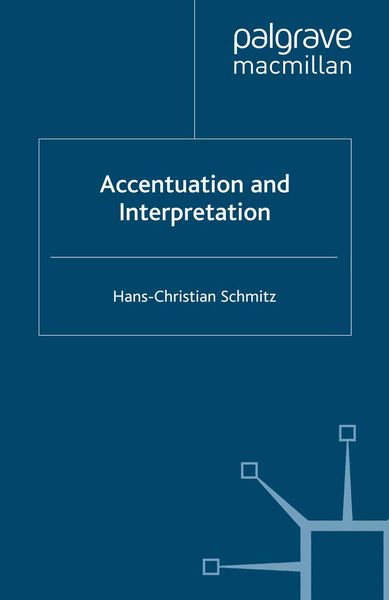 Produktbild: Accentuation and Interpretation