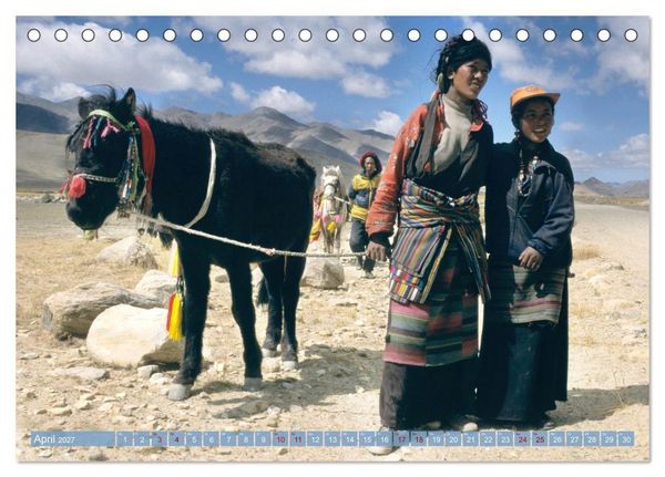 Produktbild: Begegnungen am Wegesrand &ndash; Auf dem Weg von Kashgar nach Lhasa (Tischkalender 2027 DIN A5 quer), CALVENDO Monatskalender