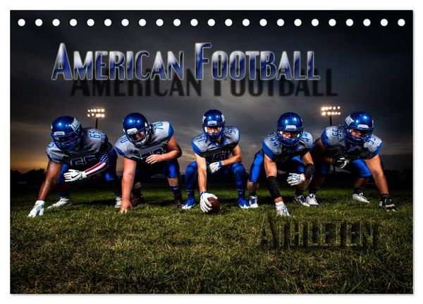 Produktbild: American Football - Athleten (Tischkalender 2026 DIN A5 quer), CALVENDO Monatskalender