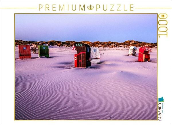 Produktbild: CALVENDO Puzzle Strandk&ouml;rbe nach einer st&uuml;rmischer Nacht vor Sonnenaufgang | 1000 Teile Lege-Gr&ouml;&szlig;e 64x48cm Foto-Puzzle f&uuml;r gl&uuml;ckliche Stunden