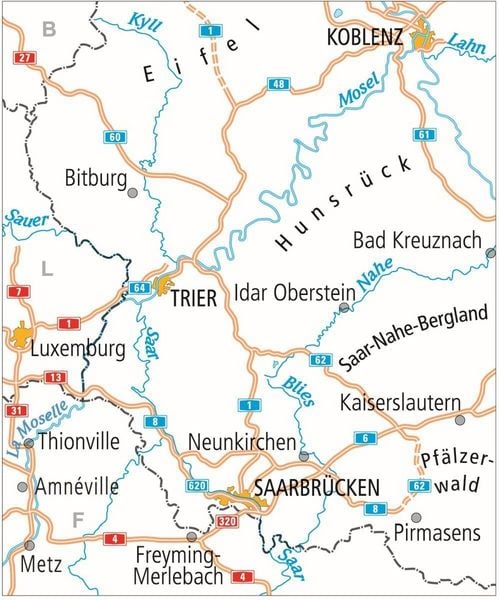 Produktbild: BVA ADFC Radtourenkarte Saarland /Mosel 1:150.000