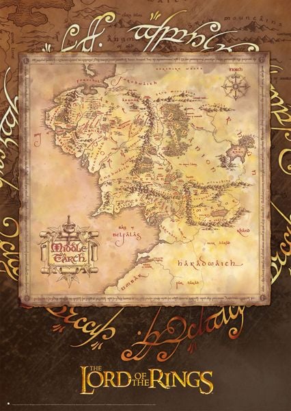 Produktbild: Puzzle The Lord of the Rings Middle Earth 1000 Teile