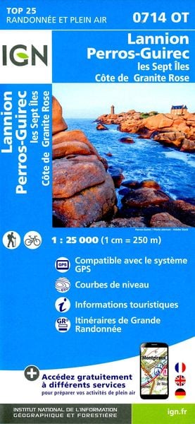 Lannion Perros-Guirec.les Sept iles 1:25 000, Karte von Collectif Ign, IGN Frankreich, 978-2-7585-5203-1