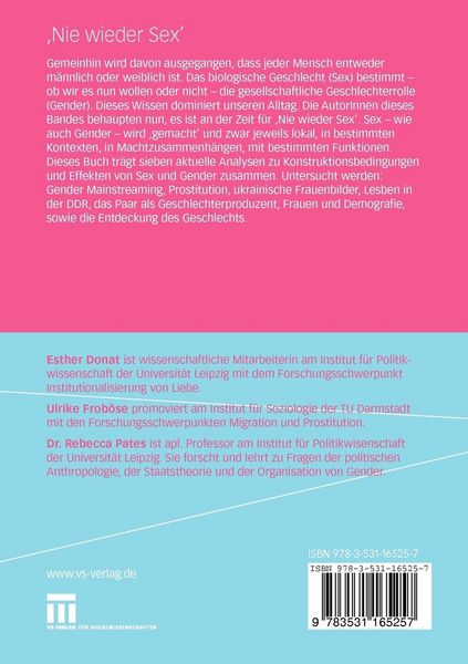 Produktbild: 'Nie wieder Sex'