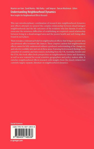 Produktbild: Understanding Neighbourhood Dynamics