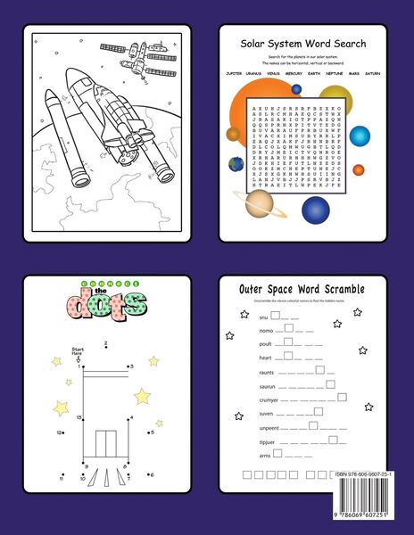 Produktbild: Space Coloring and Activity Book for Kids Ages 4-8